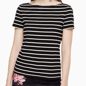 kate spade Stripe Essential Tee In Black/off-white